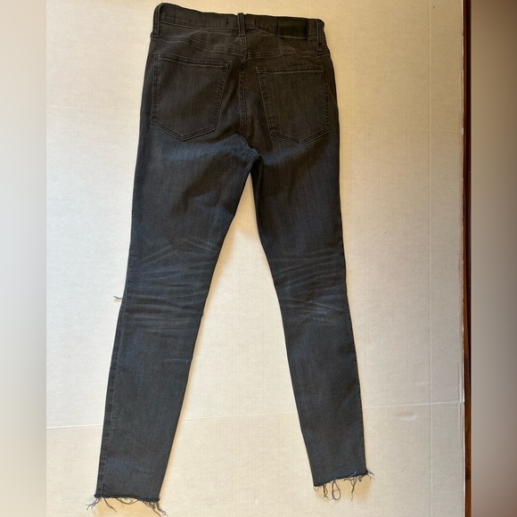 Madewell 9”mid rise skinny grey/black denim distressed jeans Sz-27 Q1 - Picture 3 of 9